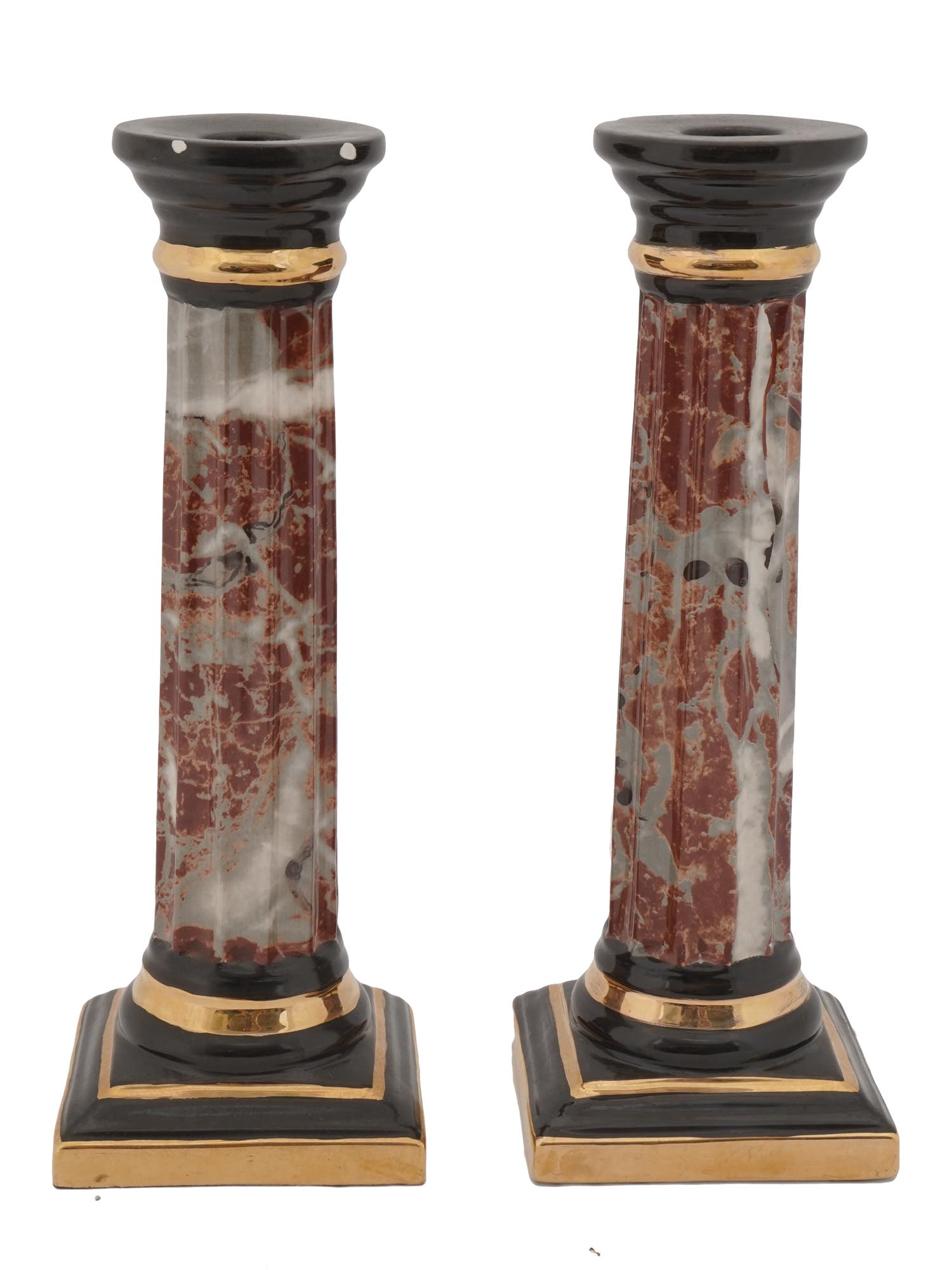 ITALIAN PORCELAIN CANDLESTICKS, THE HALDON GROUP PIC-1